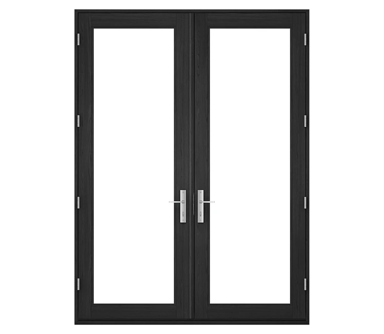 Pella Reserve Contemporary Wood Hinged Patio Door in Bismarck